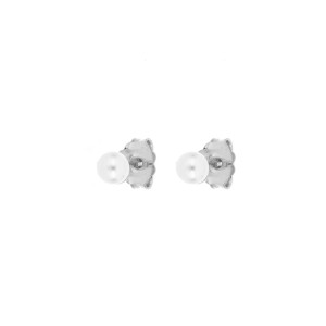 ORECCHINI  PERLA MM 4 ARGENTO 925