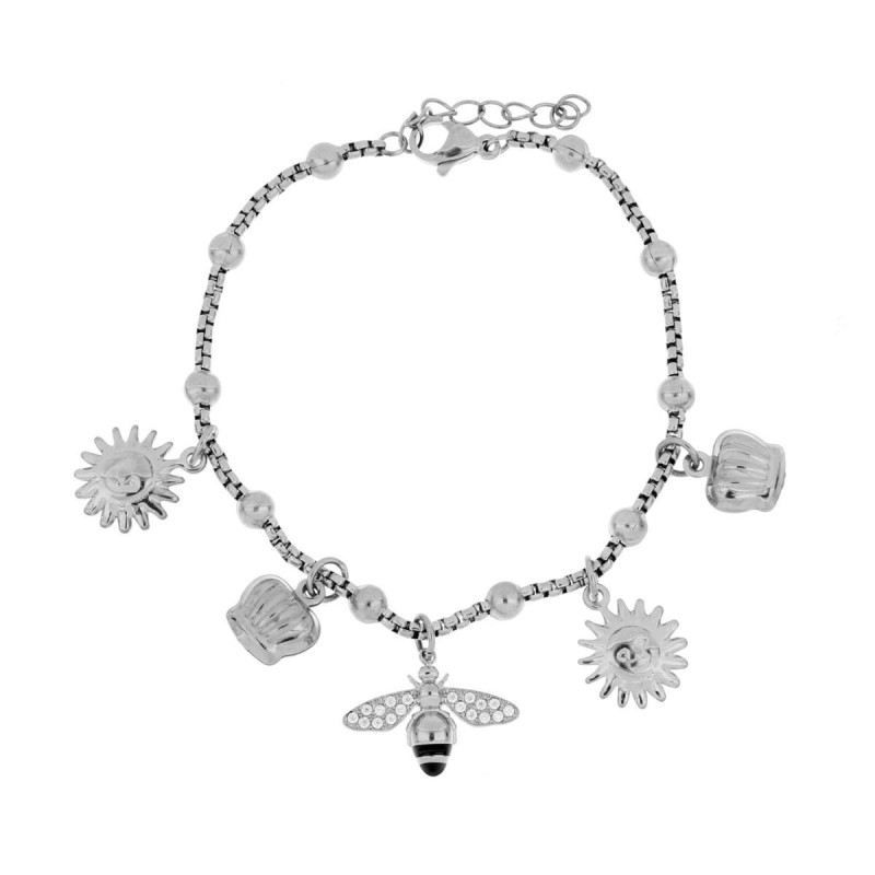 BRACCIALE ZAHIRA IN ACCIAIO CM 17+3