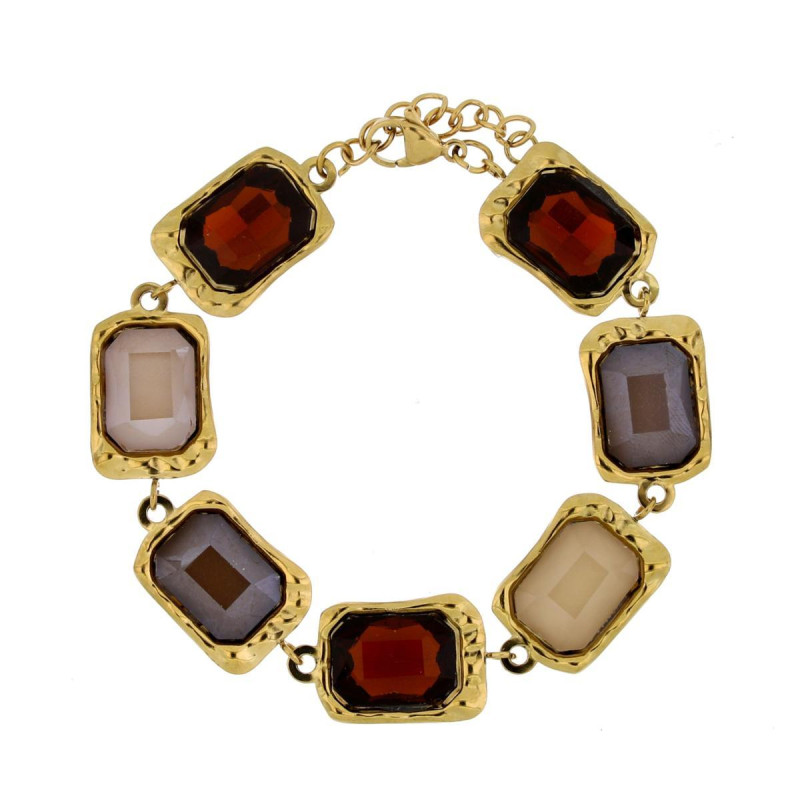 BRACCIALE MARRAKECH IN ACCIAIO CM 17+3