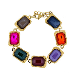 BRACCIALE MARRAKECH IN ACCIAIO CM 17+3