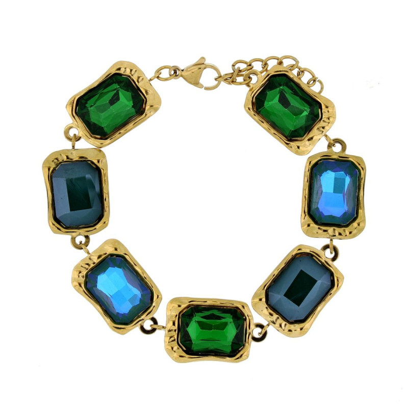BRACCIALE MARRAKECH IN ACCIAIO CM 17+3