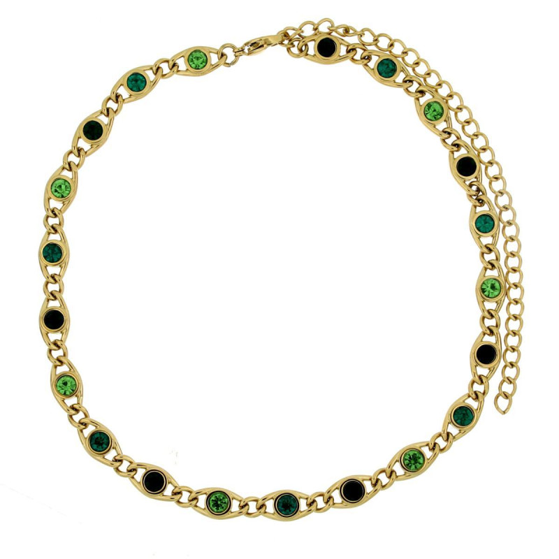 COLLANA SELYNA IN ACCIAIO CM 30+12
