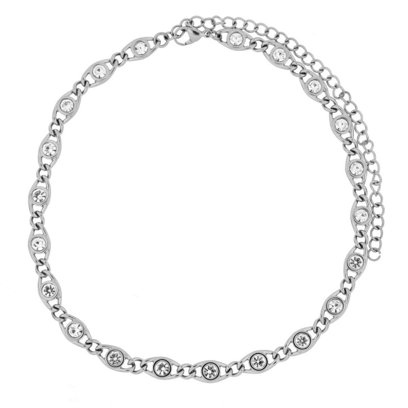 COLLANA SELYNA IN ACCIAIO CM 30+12