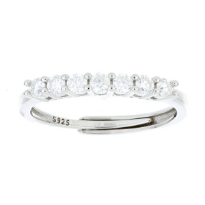 ANELLO MOISSANITE D COLOR,TRIPLA EXC,FLU NONE,0.43 CT 2,5MM