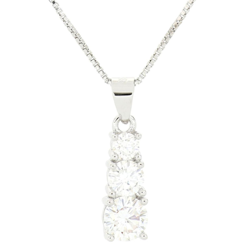 PENDENTE MOISSANITE D COLOR,TRIPLA EXC,FLU NONE, 0,90 CT, 5 MM