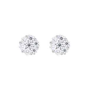 ORECCHINI MOISSANITE D COLOR,TRIPLA EXC,FLU NONE,0.51 CT, 2.2 MM
