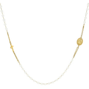 COLLANA ROSARIO 48+5cm IN ACCIAIO