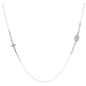 COLLANA ROSARIO 48+5cm IN ACCIAIO