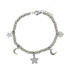 BRACCIALE CM 16+3 TYCHE IN ACCIAIO