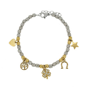 BRACCIALE CM 16+3 TYCHE IN ACCIAIO