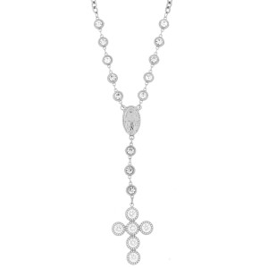 COLLANA ROSARIO CM 41+5 IN ACCIAIO