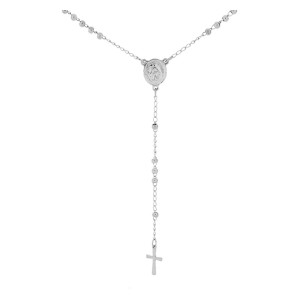 COLLANA ROSARIO CM 46+5 IN ACCIAIO