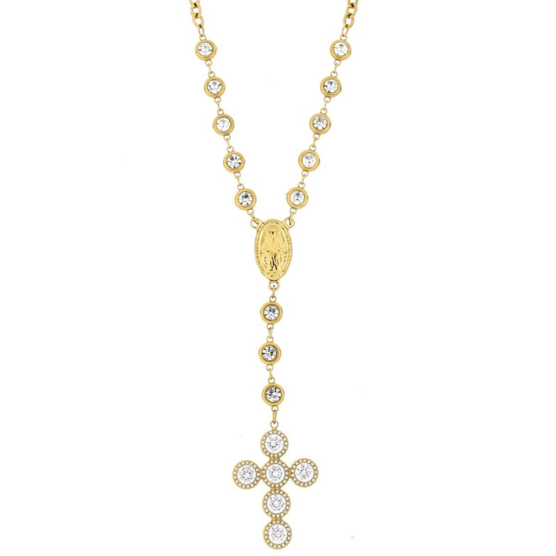 COLLANA ROSARIO CM 41+5 IN ACCIAIO
