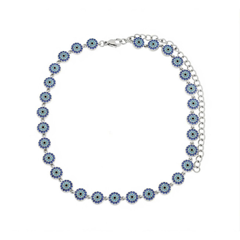 COLLANA MINERVA A CHOKER CM 30+12 IN ACCIAIO