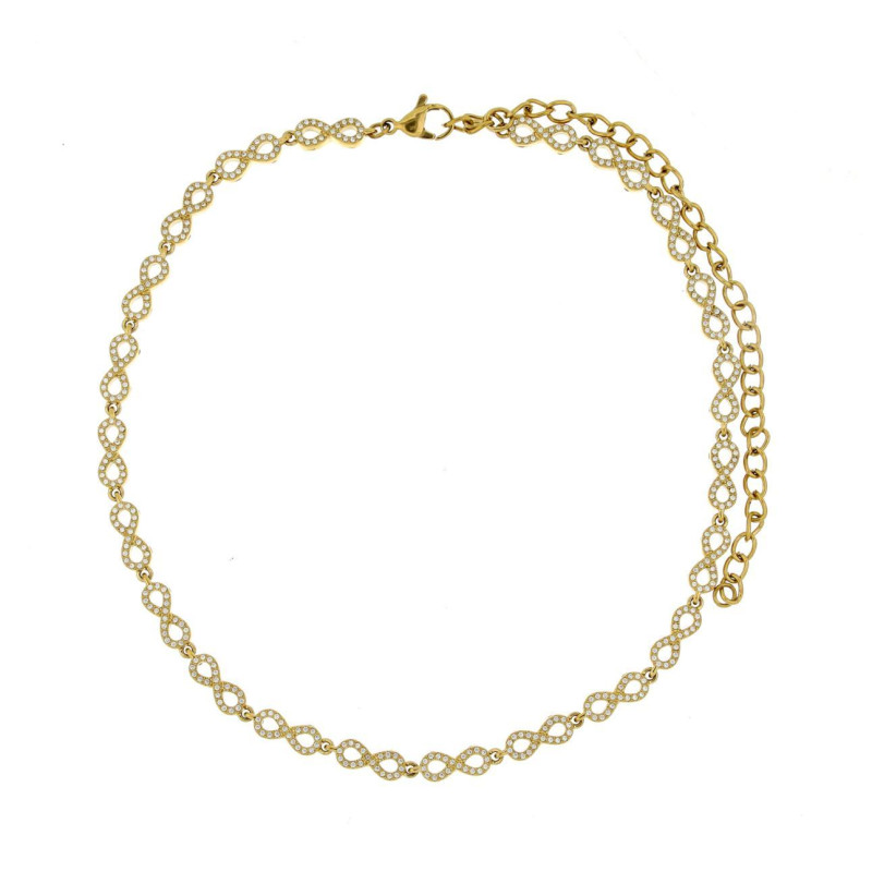 COLLANA MINERVA A CHOKER CM 30+11 IN ACCIAIO