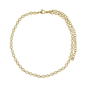 COLLANA MINERVA A CHOKER CM 30+11 IN ACCIAIO