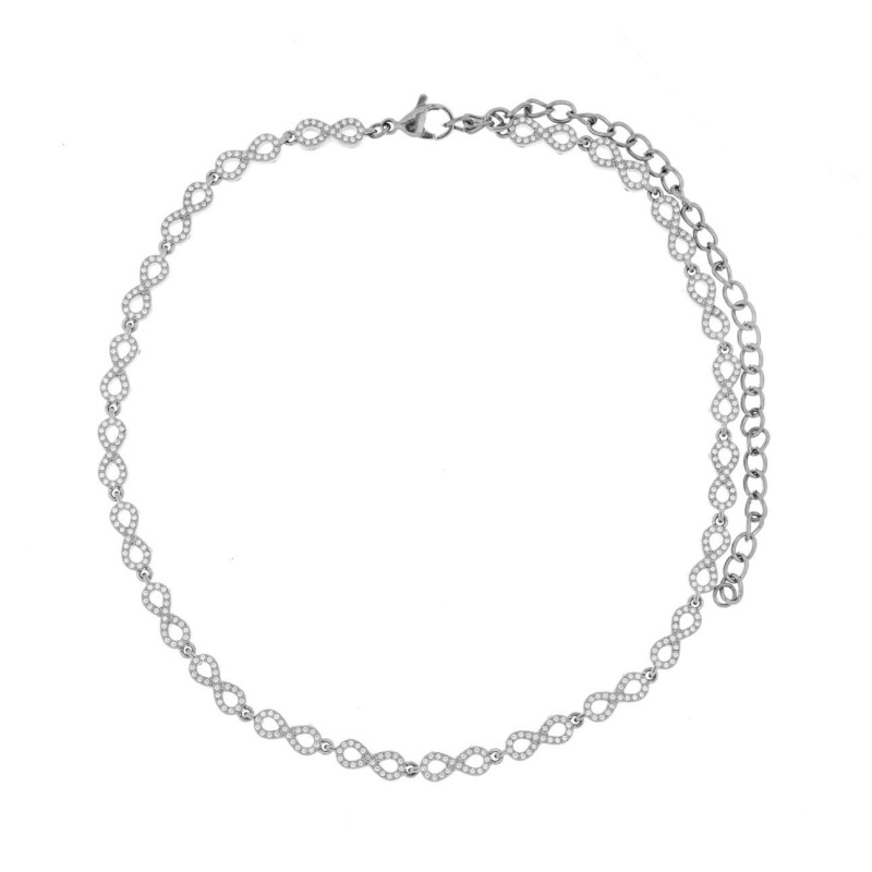 COLLANA MINERVA A CHOKER CM 30+11 IN ACCIAIO