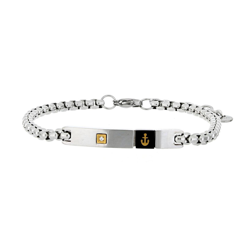 BRACCIALE UOMO CM 19+3 E MM 6 IN ACCIAIO