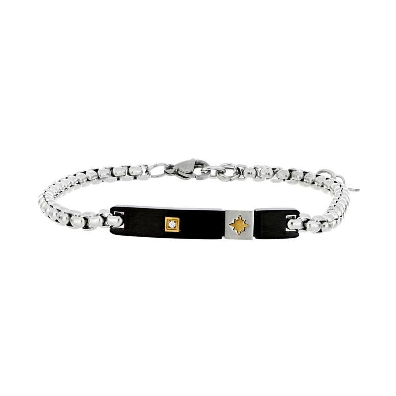 BRACCIALE UOMO CM 19+3 E MM 6 IN ACCIAIO