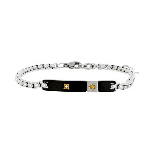 BRACCIALE UOMO CM 19+3 E MM 6 IN ACCIAIO