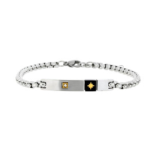 BRACCIALE UOMO CM 19+3 E MM 6 IN ACCIAIO
