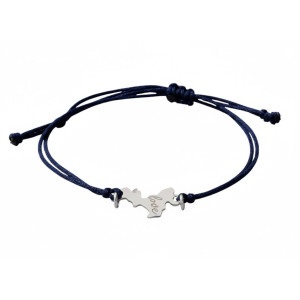 BRACCIALE "CALABRIA" CON FRASE LOVE IN ARGENTO 925