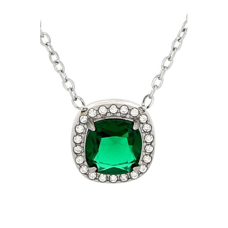 COLLANA "INCANTO" CM 39+5 QUADRO 11 MM IN ACCIAIO
