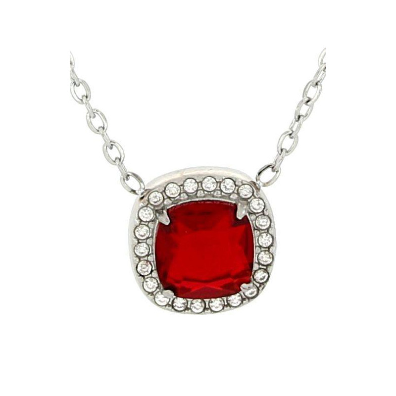 COLLANA "INCANTO" CM 39+5 QUADRO 11 MM IN ACCIAIO