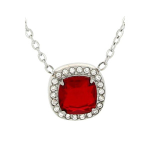 COLLANA "INCANTO" CM 39+5 QUADRO 11 MM IN ACCIAIO