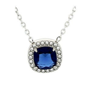 COLLANA "INCANTO" CM 39+5 QUADRO 11 MM IN ACCIAIO