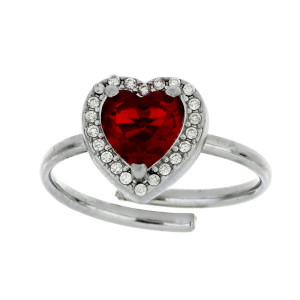 ANELLO "INCANTO" CUORE MM 11 IN ACCIAIO