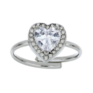 ANELLO "INCANTO" CUORE MM 11 IN ACCIAIO