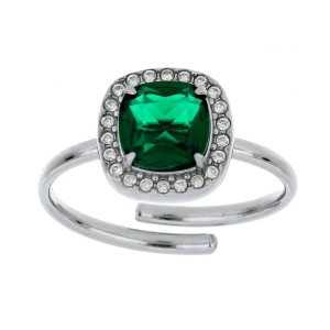 ANELLO "INCANTO" QUADRO MM 11 IN ACCIAIO