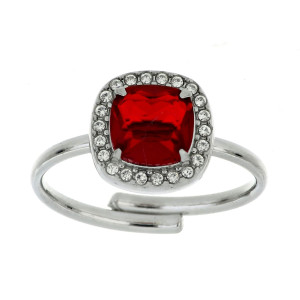 ANELLO "INCANTO" QUADRO MM 11 IN ACCIAIO