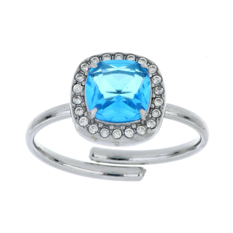 ANELLO "INCANTO" QUADRO MM 11 IN ACCIAIO