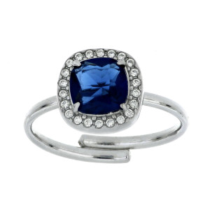 ANELLO "INCANTO" QUADRO MM 11 IN ACCIAIO