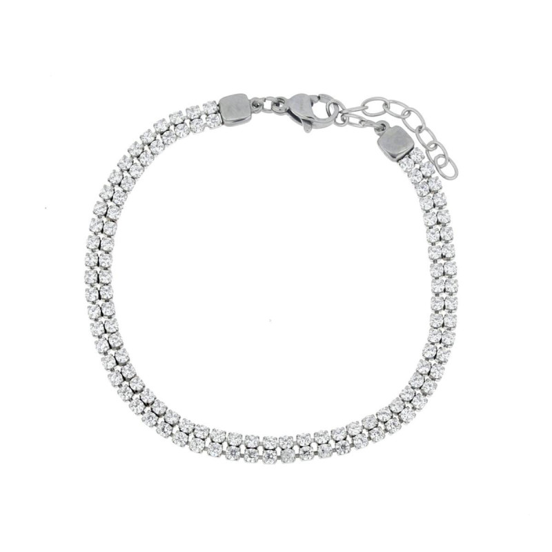 BRACCIALE TENNIS CM 16+3 IN ACCIAIO