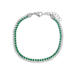BRACCIALE TENNIS CM 16+3 IN ACCIAIO