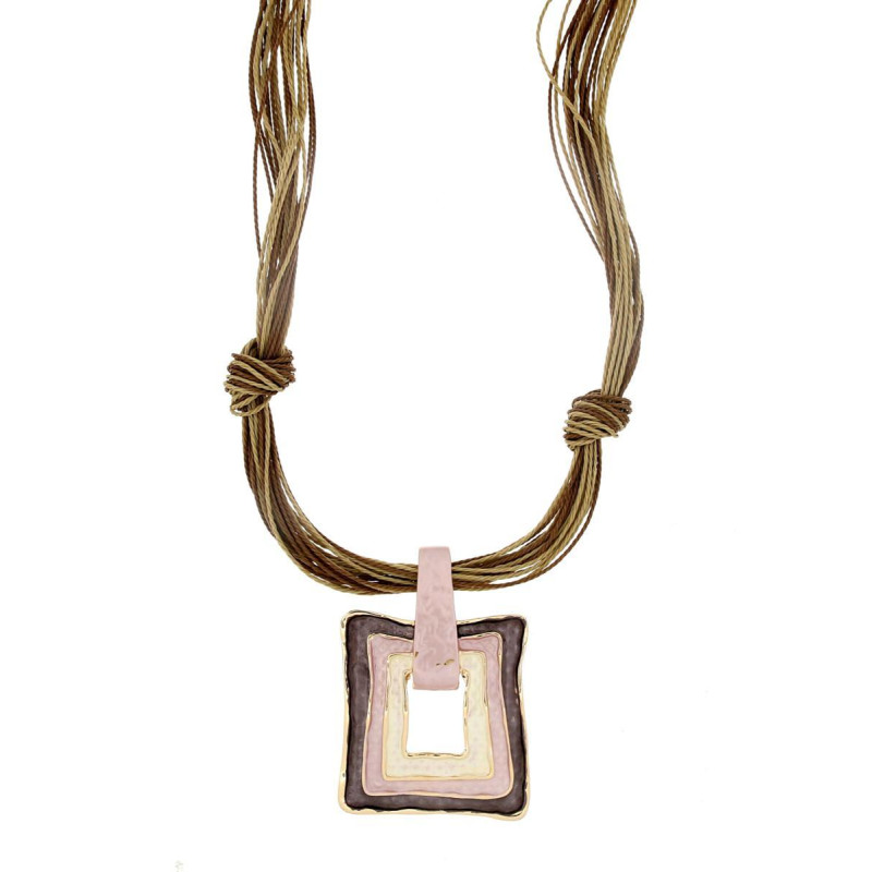 COLLANA ARMONIA CM 47+5 IN OTTONE MM 60